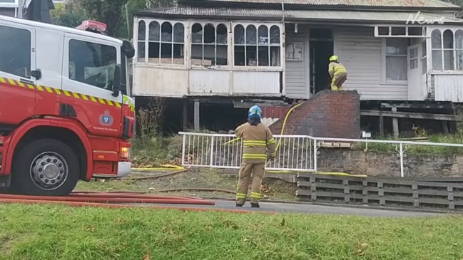 Abandoned house fire at Sandy Bay