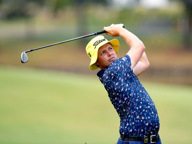 Cameron Smith of Australia plays a shot during day two of the PGA Championships at RACV Royal Pines on December 20, 2019 in Gold Coast, Australia. (Photo by Bradley Kanaris/Getty Images)