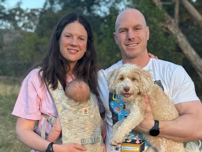 ACT Senator and former Wallabies player David Pocock and his wife Emma Palandri have announced the birth of their baby.  The pair have not yet revealed the child's name or gender. Picture: Instagram