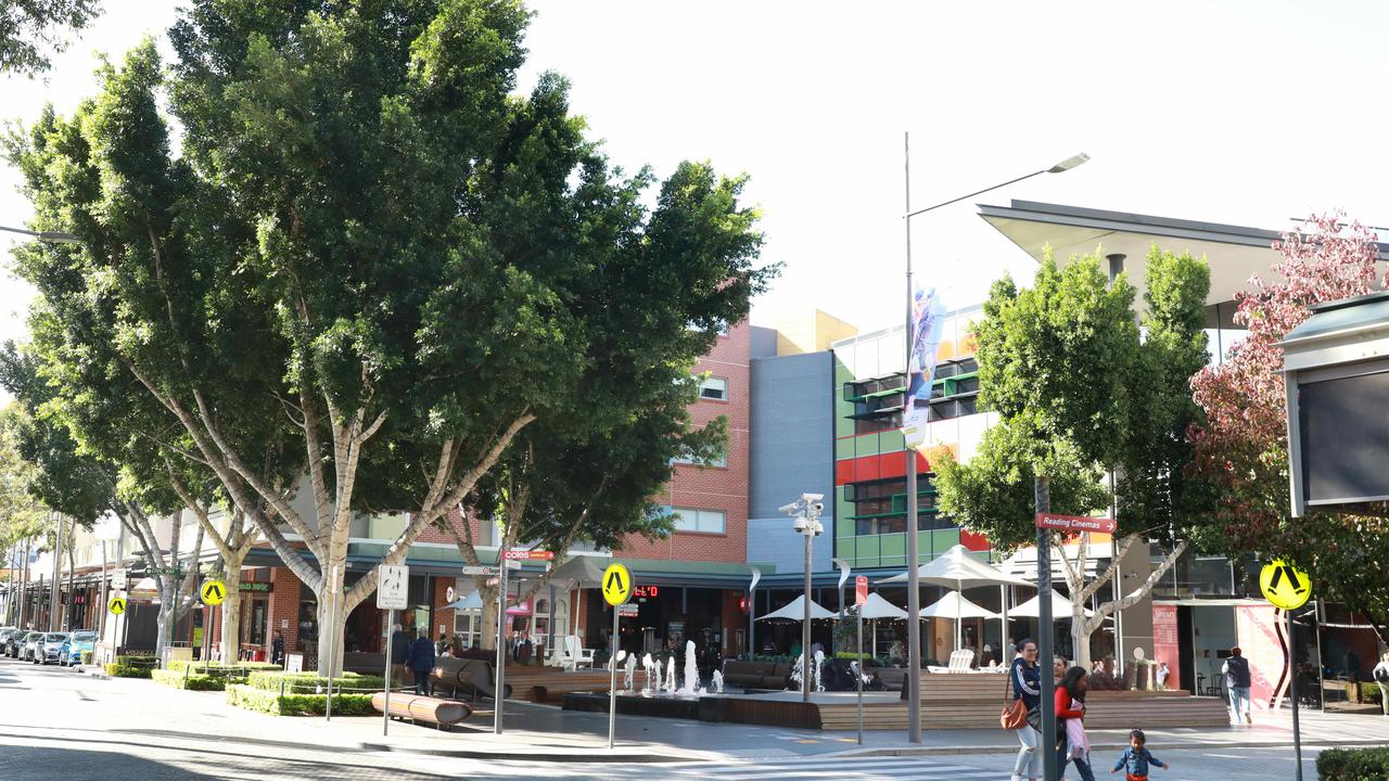 Looks like a town square, actually a shopping centre in Rouse Hill, in Sydney’s north. Picture: Angelo Velardo/AAP