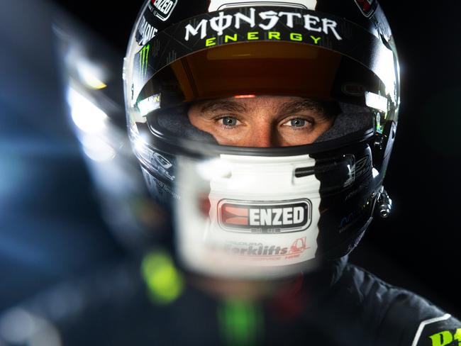 SYDNEY, AUSTRALIA - FEBRUARY 12: (EDITORS NOTE: A special effects mist and glass camera filter was used for this image.) Cameron Waters driver of the #6 Monster Castrol Racing Ford Mustang GT poses during the 2025 Supercars Media Day at Gravity Studios on February 12, 2025 in Sydney, Australia. (Photo by Daniel Kalisz/Getty Images)