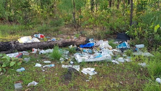 Pictures show rubbish piling up around Palmerston. Picture: Anonymous.