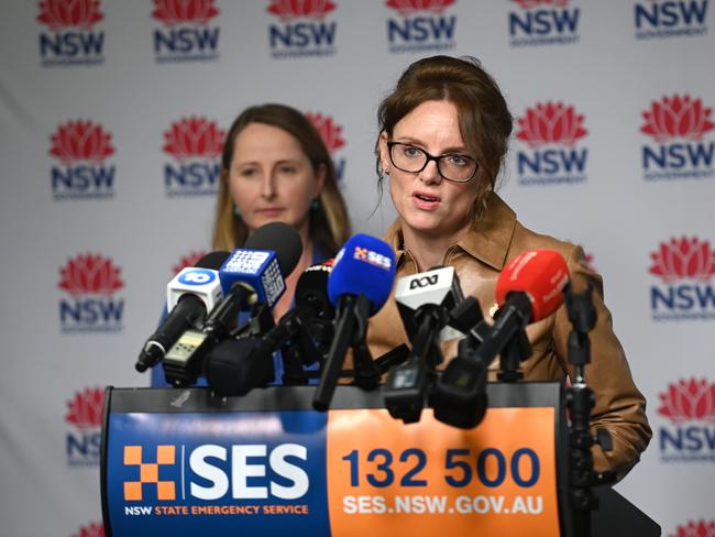 Minister for Emergency Services and Resilience and Minister for Flood Recovery Steph Cooke provides a weather and flood update. Picture: NCA NewsWire / Jeremy Piper