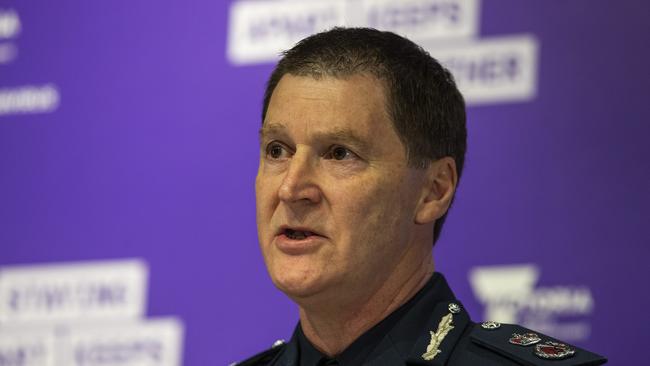 Police Chief Commissioner Shane Patton said the window of discretion was rapidly closing ahead of metropolitan Melbourne’s lockdown. Picture: Wayne Taylor