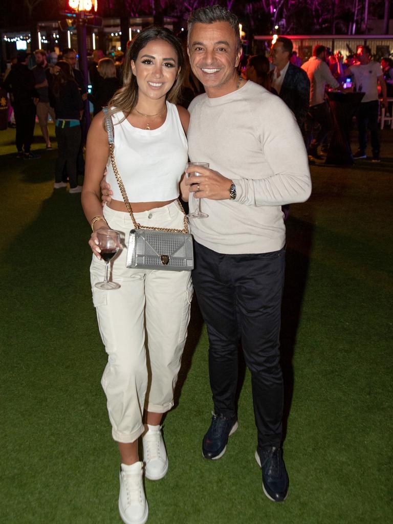 Justine and Joe Hachem at the World Poker Tournament Australia VIP Player’s Party. Picture: Andrew Meadowcroft.