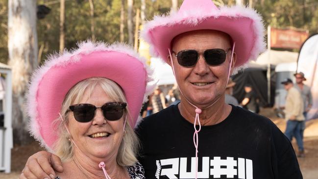 Ang and Kazi Calvert from Hobart at the 2023 Gympie Music Muster. August 24, 2023. Picture: Christine Schindler