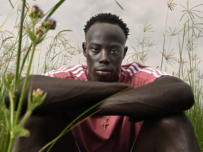 Gout is inspired by his family’s journey and work ethic. Picture: Lyndon Mechielsen/Courier Mail