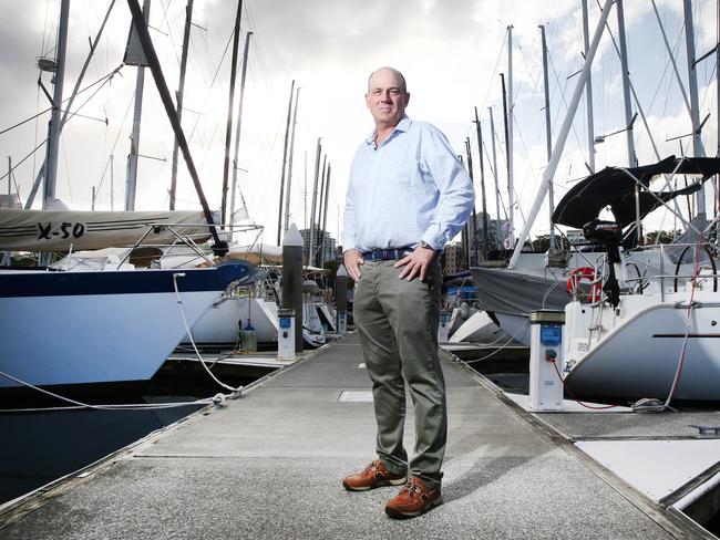 Matt Allen skipper and owner of racing yacht Ichi Ban at the Cruising Yacht Club of Australia in Rose Bay. Picture: Richard Dobson