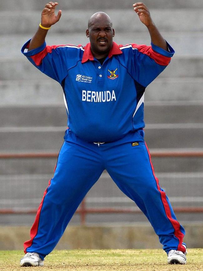 Bermuda's 130kg spinner Dwayne Leverock.