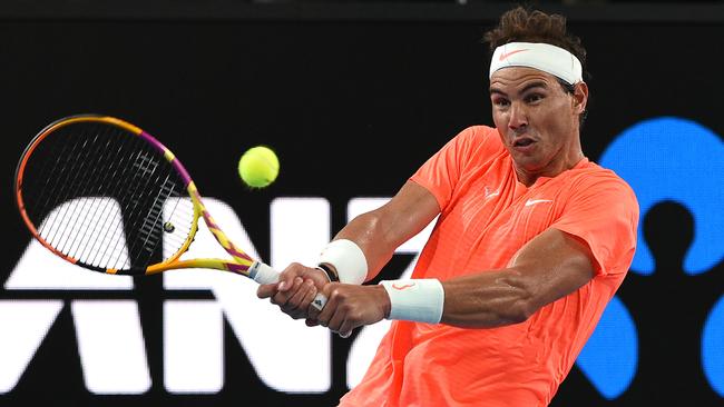 Rafael Nadal was in good touch against Dominic Thiem. Picture: AFP