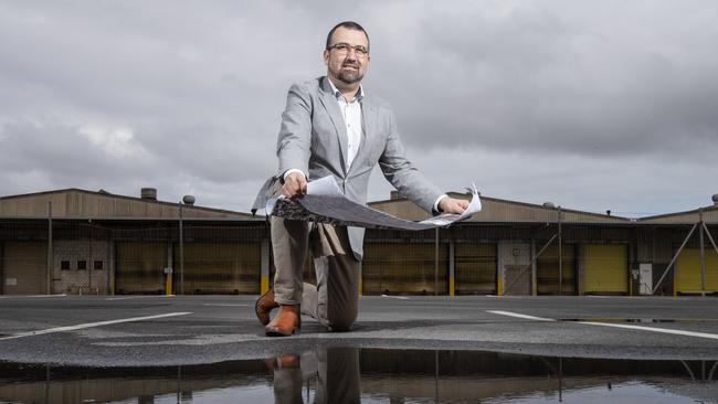 Fairland general manager Scott Searle at the former Metcash site in Kidman Park. Picture: Simon Cross