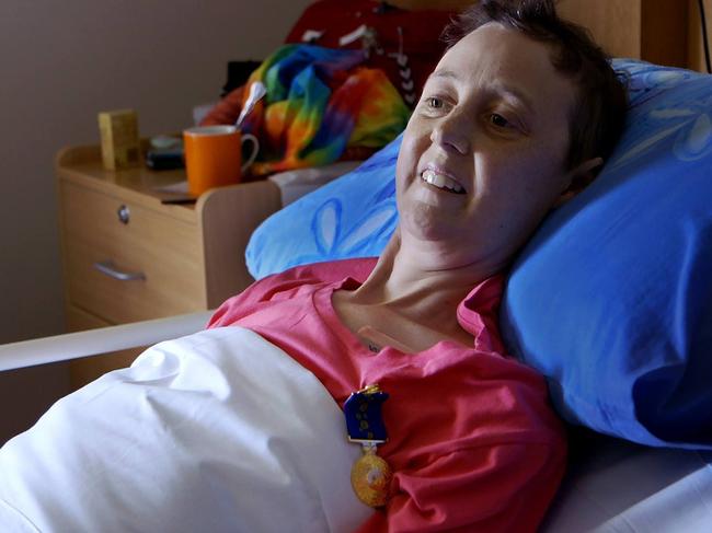 Connie Johnson received her Medal of the Order of Australia from Governor-General Peter Cosgrove early. Picture: AAP/Facebook, Love Your Sister