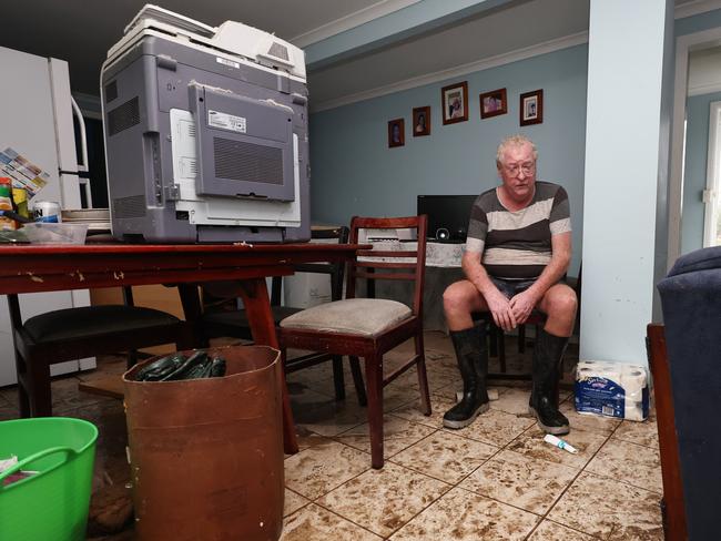 Cardwell resident Ian Rowe has lived in his Roma Street house for 36 years, and has never seen floodwaters rise as high as they did Sunday night. Picture: Brendan Radke