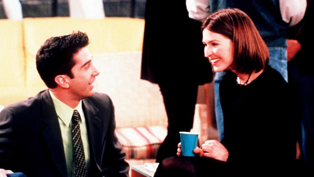 Helen Baxendale was a major character in season four of Friends and married David Schwimmer’s Ross character. Picture: NBC.