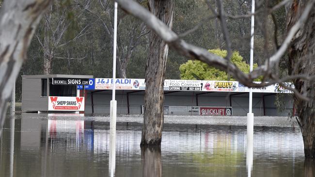 Princess Park was flooded in October 2022. Picture: NCA NewsWire / Andrew Henshaw