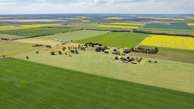 DRONE: Crops and farming land at ColbinabbinGeneric rural landscape.PICTURED: Crops and farming land at ColbinabbinPICTURE: ZOE PHILLIPS