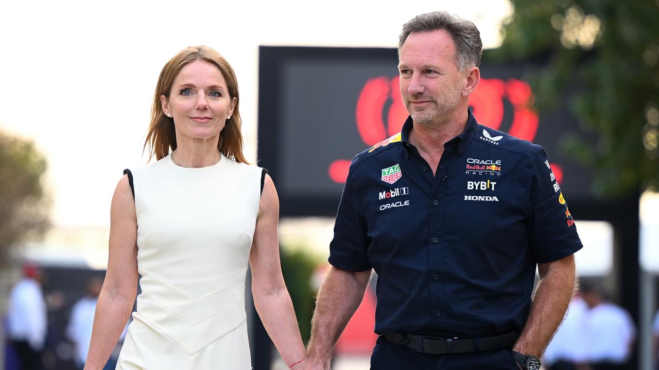 Christian and Geri Horner at the Bahrain Grand Prix. Photo by Clive Mason/Getty Images