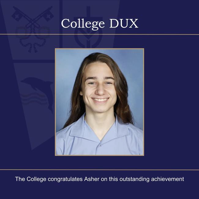 Asher earned the dux title for 2024 at John Paul College