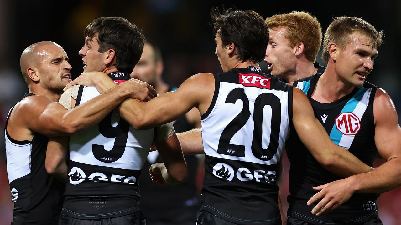 Port Adelaide came back to win the match. Picture: Getty Images