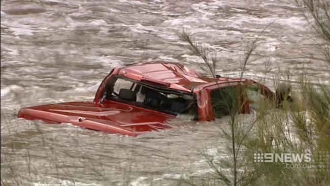 The Flooded Cotter River near Canberra claimed another life after a man tried to drive through the floodwaters. Picture CH 9