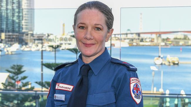 Luanne Willingham graduated from Ambulance Victoria on March 3 at Marvel Stadium. 