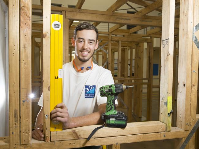 Mitchell Baird, 19, is a third-year apprentice carpenter who will attend the WorldSkills Australia National Competition. Picture: Melvyn Knipe