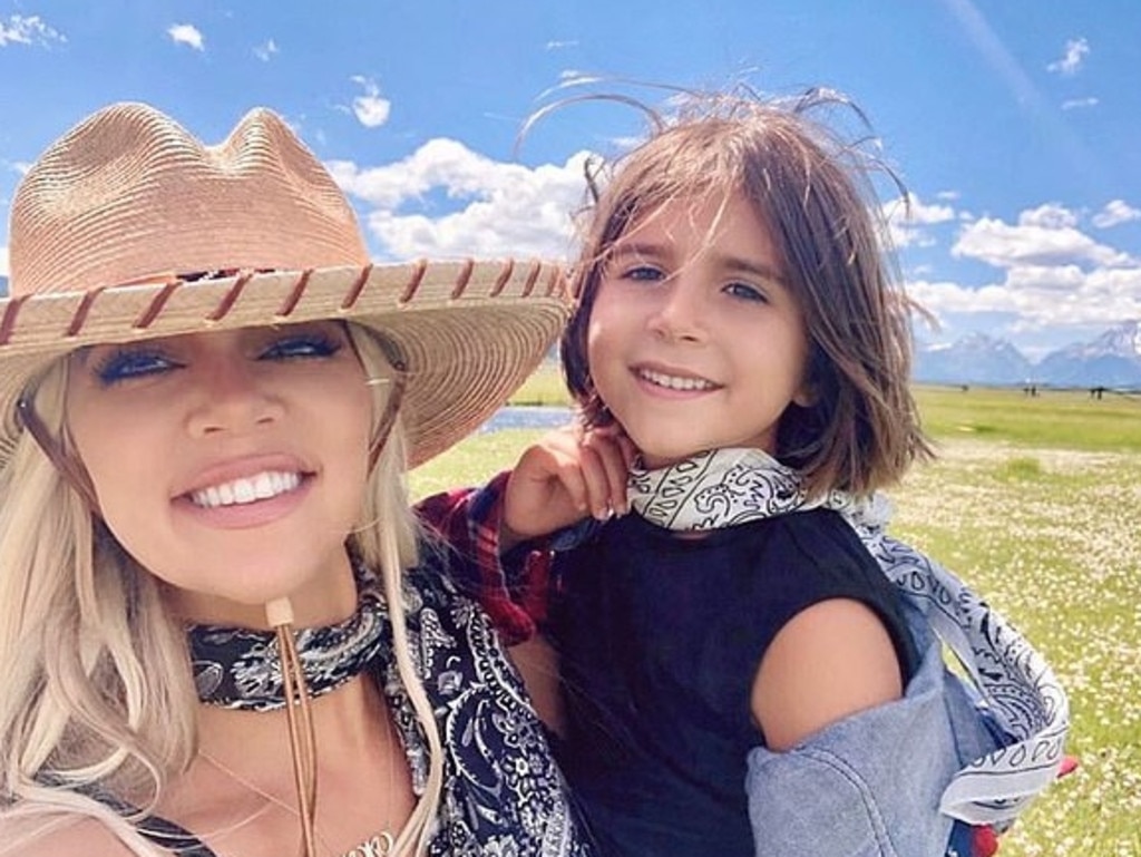 Khloe Kardashian wearing a necklace by Aussie designer Shannakian jewellery. Picture: Instagram