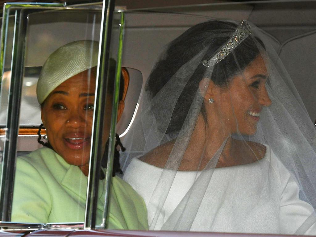 All class! Doria Ragland was by her daughter’s side on her wedding day. Picture: Getty