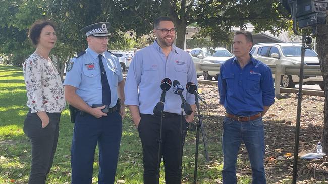 Tweed Valley Mayor Chris Cherry, NSW Police Det Insp. David Silversides, NSW DPI director of compliance Greg Vakaci and Invasive Species Biosecurity boss Ian Turnbull. Picture: Supplied / NSW Department of Primary Industries.