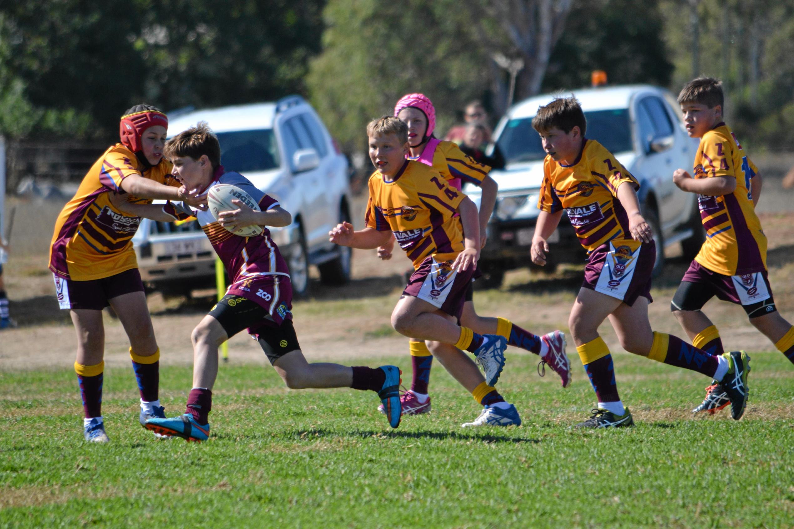 Jandowae vs Roma at Zone 4 Rugby League Carnival in Roma. Picture: Molly Hancock