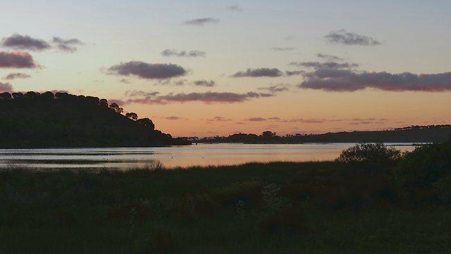 Crater lake sundown, Tower Hill Reserve