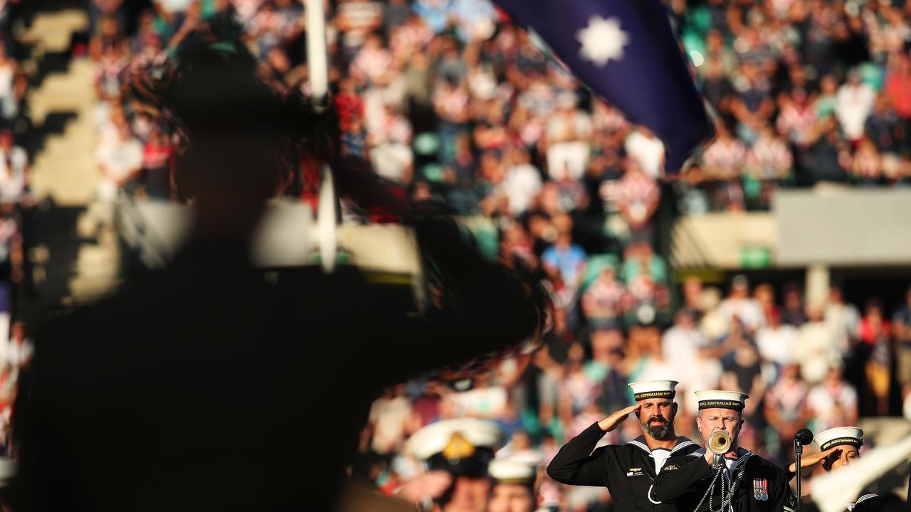 Each game has had a wonderful tribute to the Anzac forces. Picture. Phil Hillyard