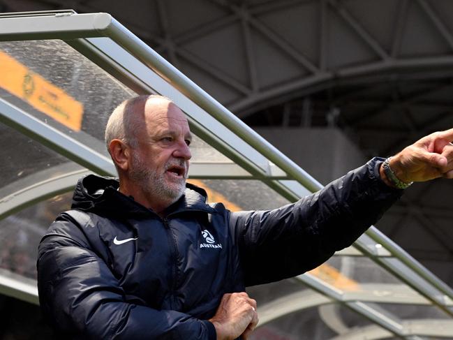 Graham Arnold’s Socceroos will meet Lebanon in Sydney in March. Picture: William West / AFP