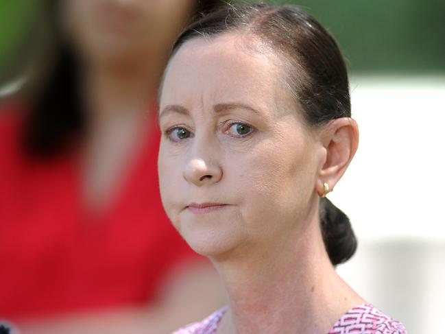 Hon Yvette D'Ath talks to the media.  Premier of Queensland, Annastacia Palaszczuk holds a press conference in Oxley to update Covid-19.Sunday March 14, 2021. Picture, John Gass