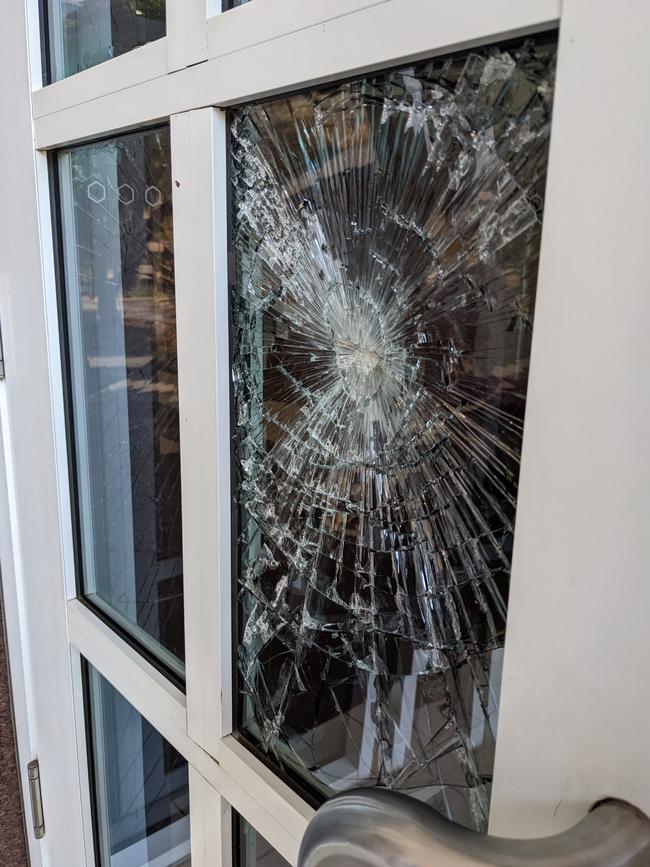 Police are investigating an incident of criminal damage to the NT Supreme Court were smashed sometime between Friday evening, May 21 and Monday morning May 23.