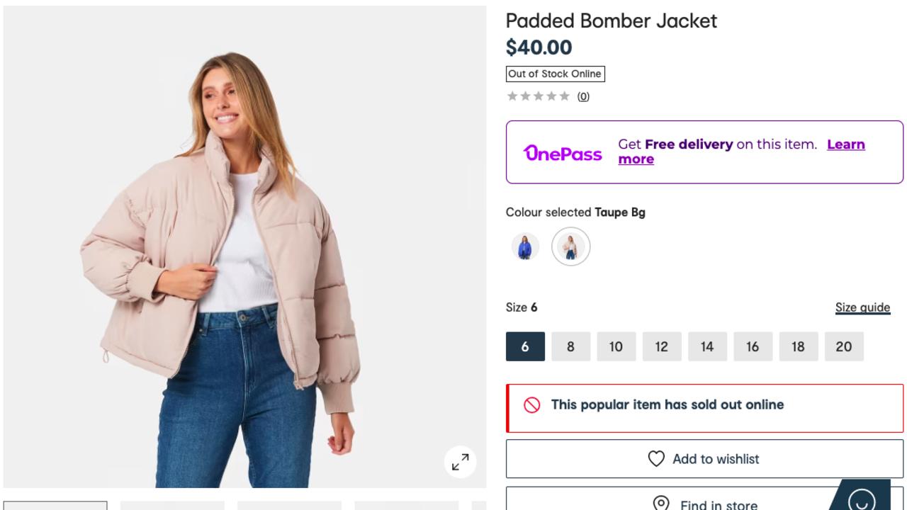 Bomber jacket clearance kmart