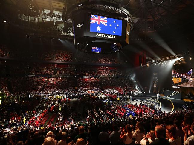 What a sight! Qudos Bank Arena looking amazing. Picture: Mark Metcalfe/Getty Images for The Invictus Games Federation