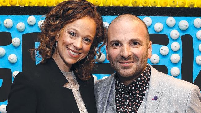 Natalie Tricarico and George Calombaris. Picture: Julie Kiriacoudis