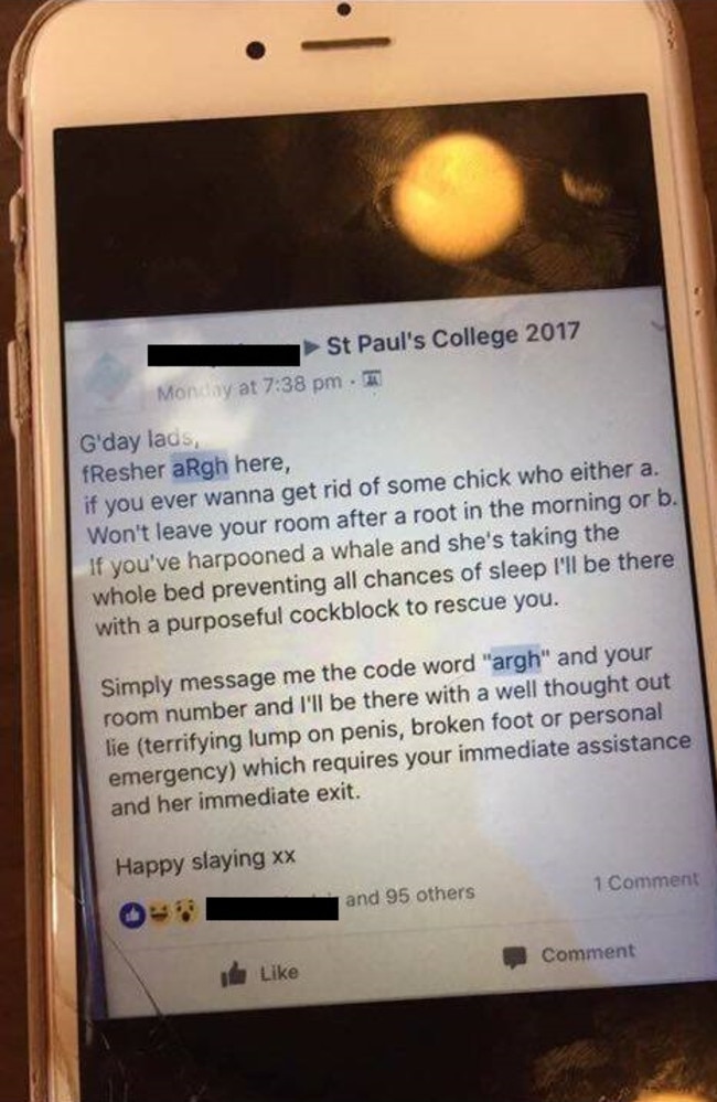 St Pauls College Facebook post was liked by nearly 100 people.