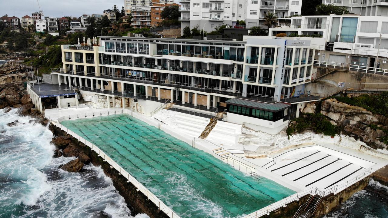 A deserted Bondi Icebergs after being forced to close down. Picture: Toby Zerna