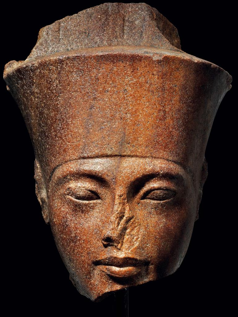 A 3000-year-old stone bust of Tutankhamun. Picture: HO/various sources/AFP