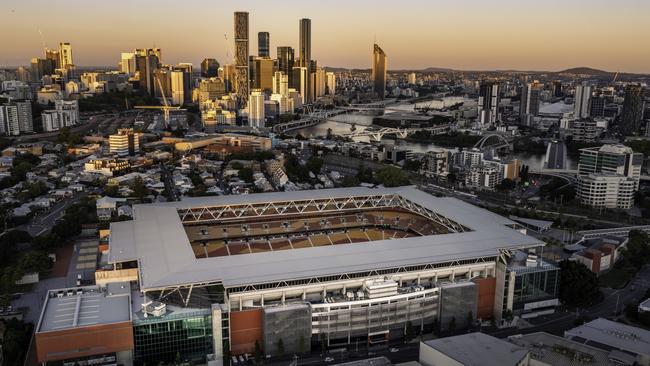 A drone’s eye view of Suncorp Stadium. Picture: Tourism and Events Queensland