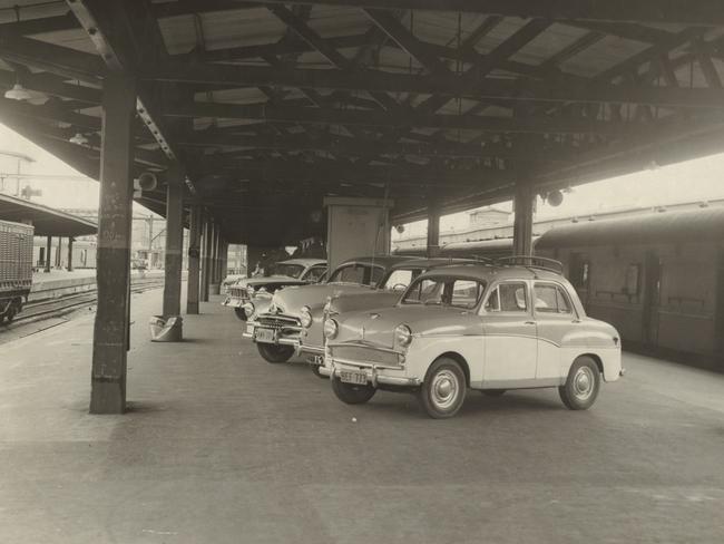 There’s something you don’t see everyday. Cars using platforms for parking at Sydney Central Railway Station during a 1962 train strike.