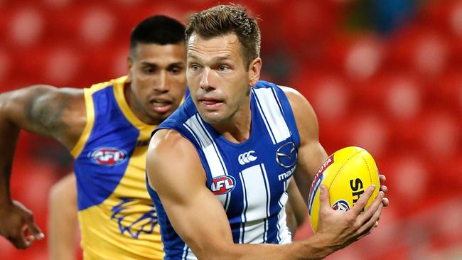 Shaun Higgins is contracted to North Melbourne until 2021 but is on Geelong’s radar.