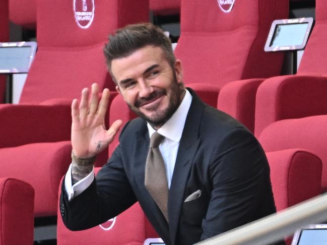 David Beckham attends the match between England vs Iran of the Fifa World Cup Qatar 2022 at Al Khalifa Stadium in Doha, Qatar on November 21, 2022. Photo by Laurent Zabulon/ABACAPRESS.COM