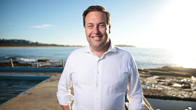 Liberal MP Jason Falinski at Dee Why rock pool. Picture: Adam Yip.