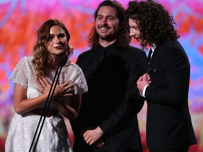 High energy...Jessica Mauboy performs on stage during the 28th Annual ARIA Awards. Picture: Brendon Thorne/Getty Images