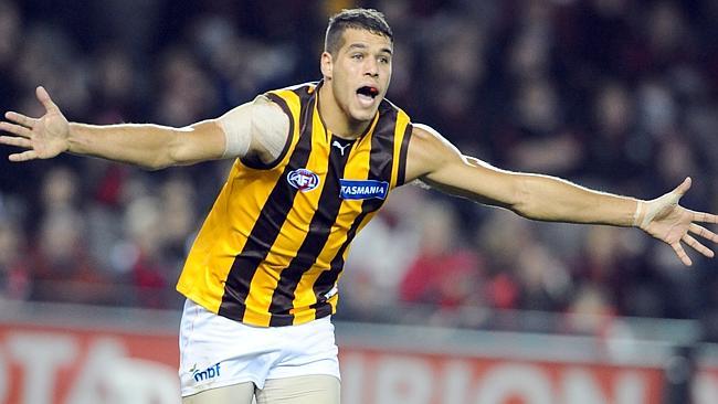 A young, clean-skinned Lance Franklin in 2008. Picture: Stephen Harman 