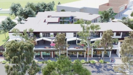 An artist's impression of the proposed “Belrose Village Square” development with 51 apartments and retail and commercial outlets. Picture: Supplied