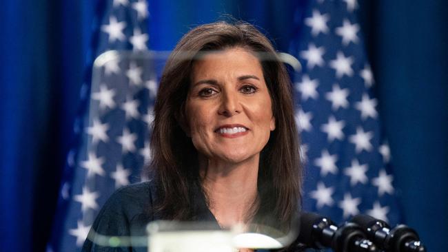 Nikki Haley speaks at a campaign event in Greenville, South Carolina. Picture: Getty Images via AFP.